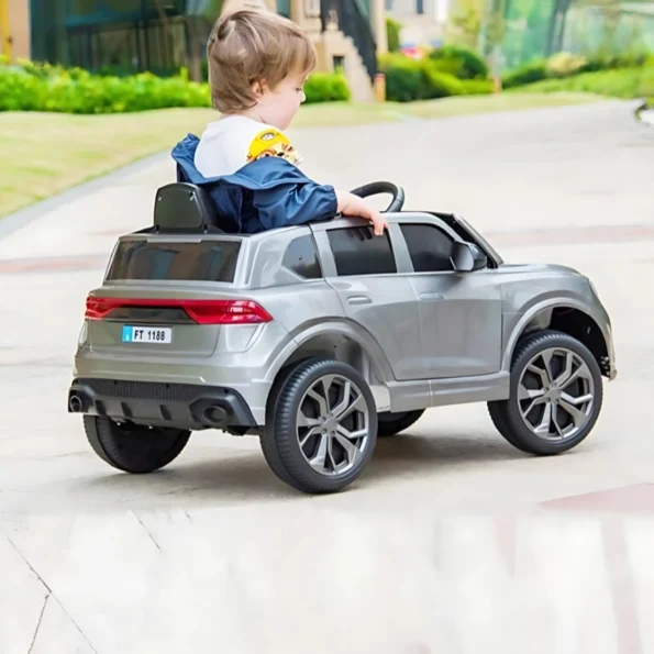 Audi Mini Ride-On Car - FT-1188 in Qatar - Grey with Kid