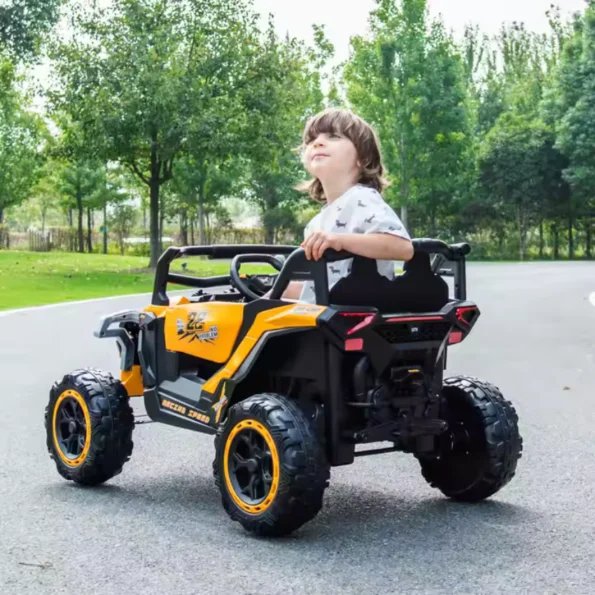 Buggy Ride-On Car - IS2069 in Qatar - Yellow on the road with kid