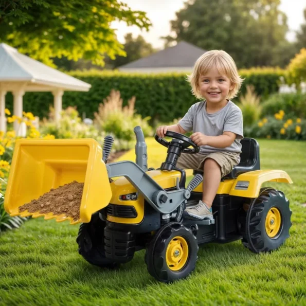 Delu Full Bucket Pedal-Operated Tractor with Excavator – 8051 in Qatar (3)