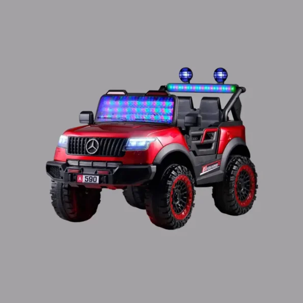 Jeep Benz Ride-On Car – 590 in Qatar - Red with lights