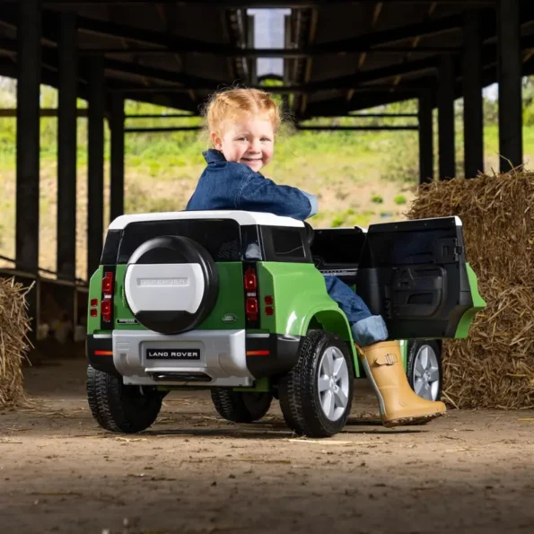Land Rover Defender Ride-On Car Green in Qatar with Kids Playing