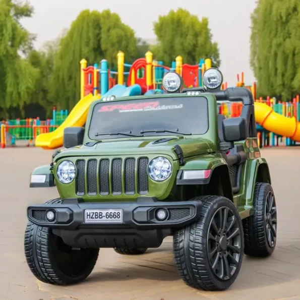 Mahindra Thar-Style Ride-On Car - HZBB-6668 in Qatar Green
