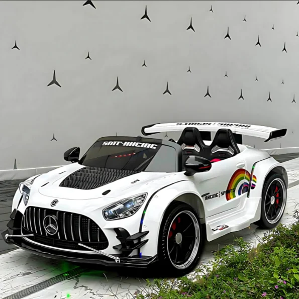 Mercedes-Benz AMG GT Sports Ride-On Car - 906 White in Qatar