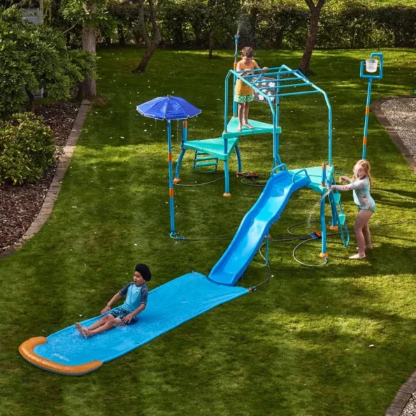 Plum Water Park Blaster Course brings slides, blasters, and monkey bars for non-stop backyard splash fun. Perfect for active kids—shop now in Qatar.